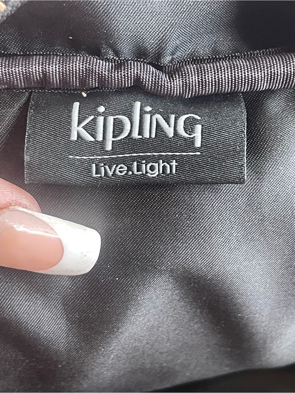 Kipling Large Black Nylon Backpack Laptop School Travel Bag - Picture 7 of 8